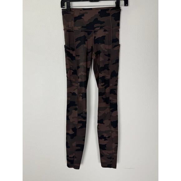 Lululemon Camo Leggings Brown Fast Free Tight 28" Full Length nulux 4 - Picture 5 of 10